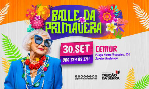Prefeitura de Taboão promove, dia 30, Baile da Primavera para a Melhor Idade