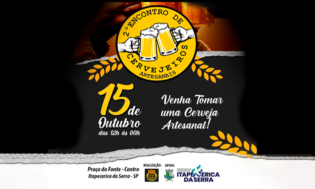 Itapecerica da Serra recebe o 2º Encontro de Cervejeiros neste sábado, 15