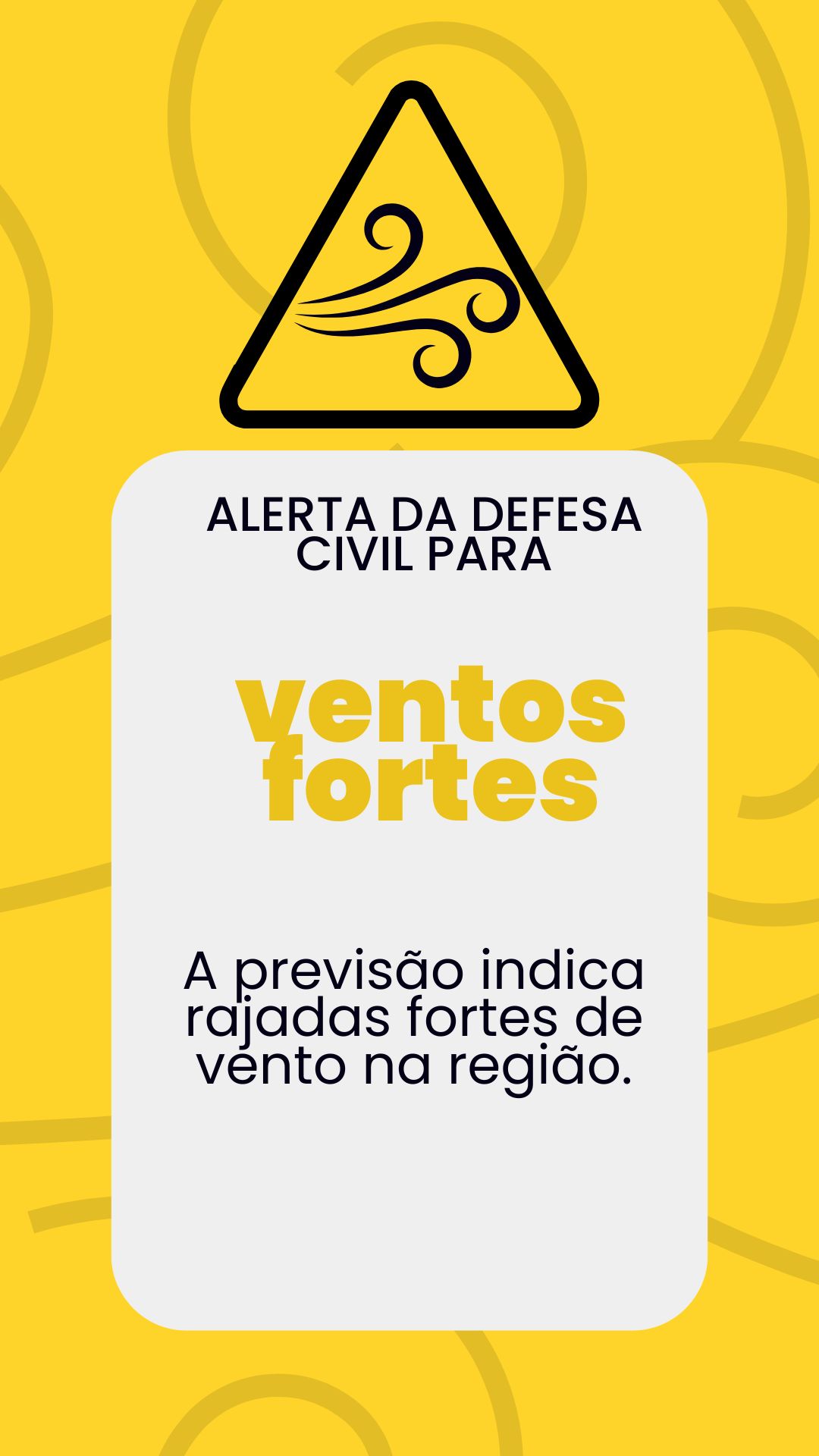 Fortes rajadas de vento levam Defesa Civil a ampliar alerta na terça, 9