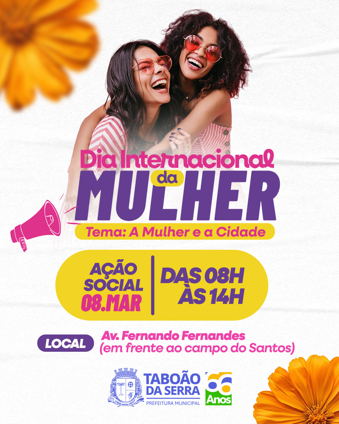 Taboão da Serra celebra mês da Mulher com várias atividades e ações neste sábado, 8/3