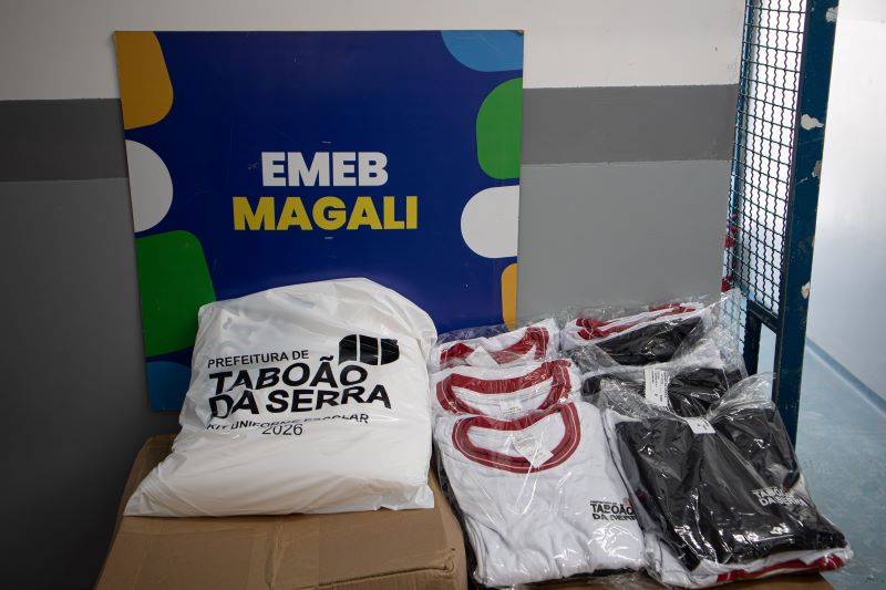 Escolas de Taboão da Serra recebem uniformes em mais uma etapa de entrega