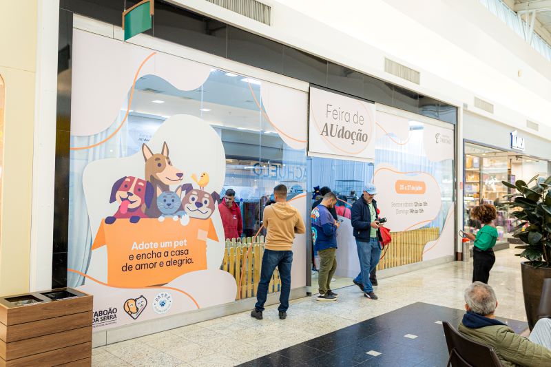 Shopping Taboão promove Feira de Adoção Pet com cães e gatos resgatados