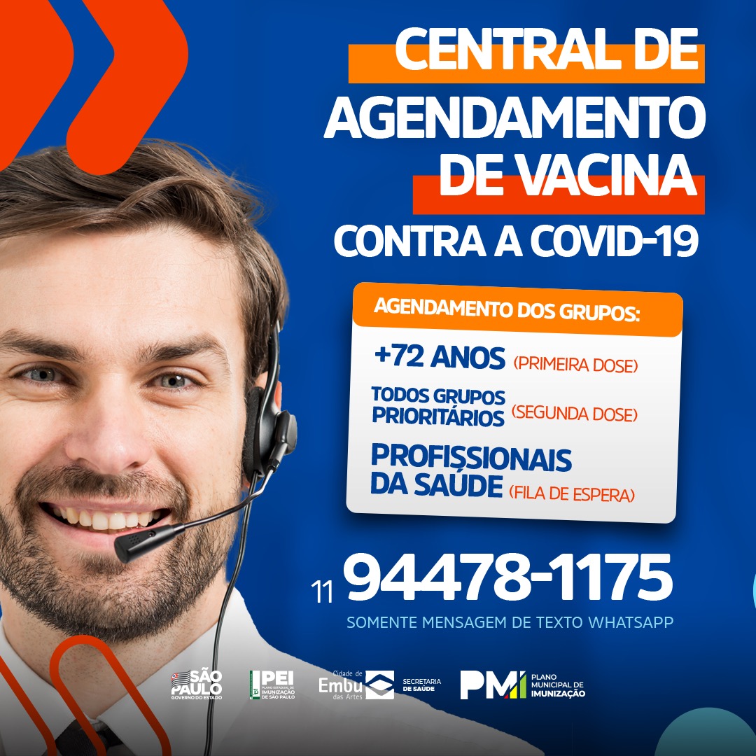 Prefeitura de Embu das Artes cria Central para agendamento de vacinas contra a Covid-19