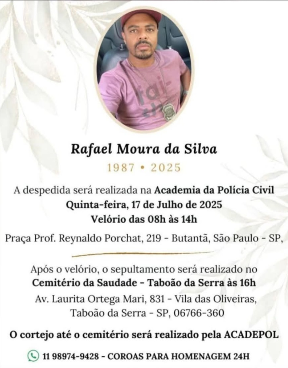 Investigador morto por engano era morador do Trianon, em Taboão da Serra; velório acontece nesta quinta (17)