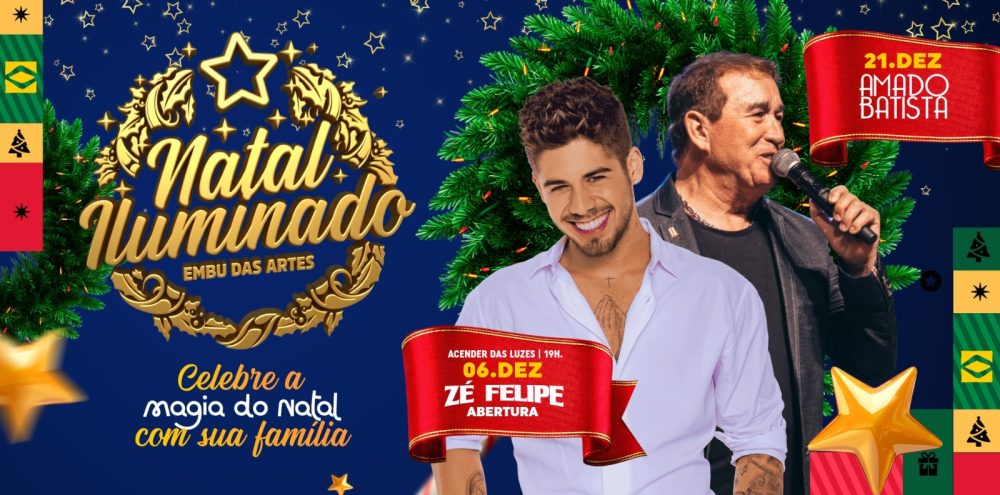 Neste sábado, Embu das Artes abre o Natal Iluminado com apresentação de Zé Felipe