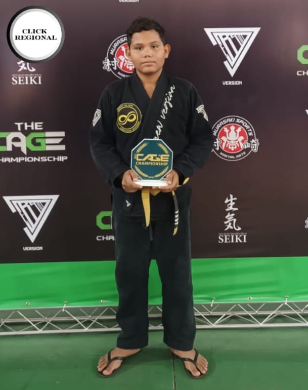Com apenas 12 anos, Lucca de Taboão da Serra conquista vitórias no jiu-jitsu e sonha em se tornar atleta profissional
