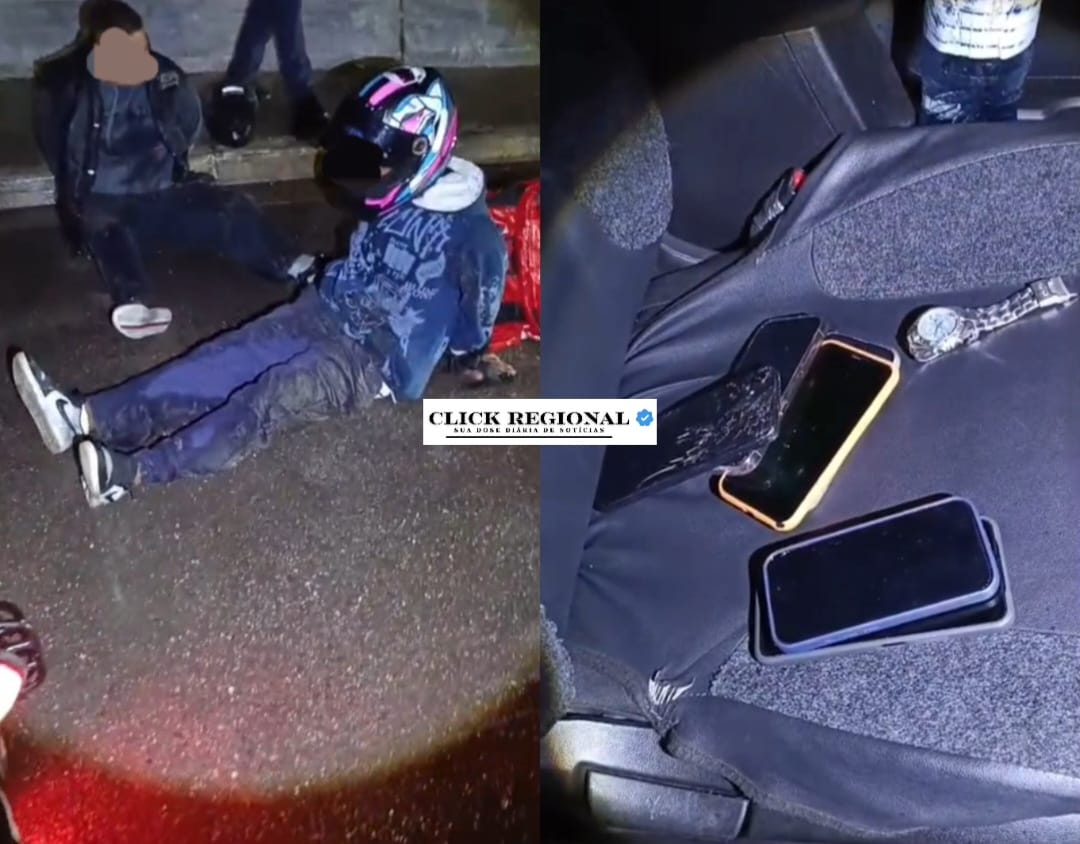 Dupla é detida após série de roubos de celulares e moto recuperada em Taboão da Serra