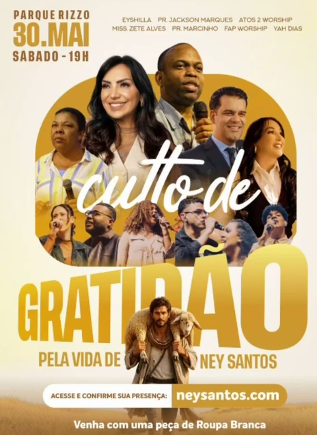 Cantora Eyshila participará de Culto da Gratidão neste sábado (30) em Embu das Artes
