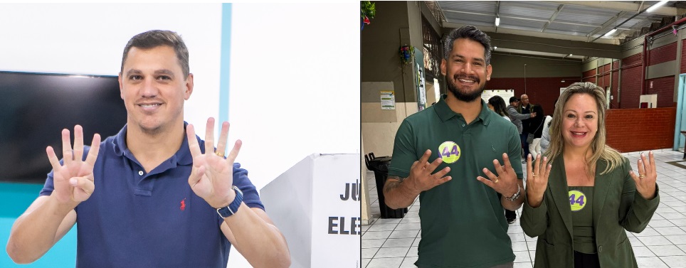 Daniel e Érica votam na manhã deste domingo, 27