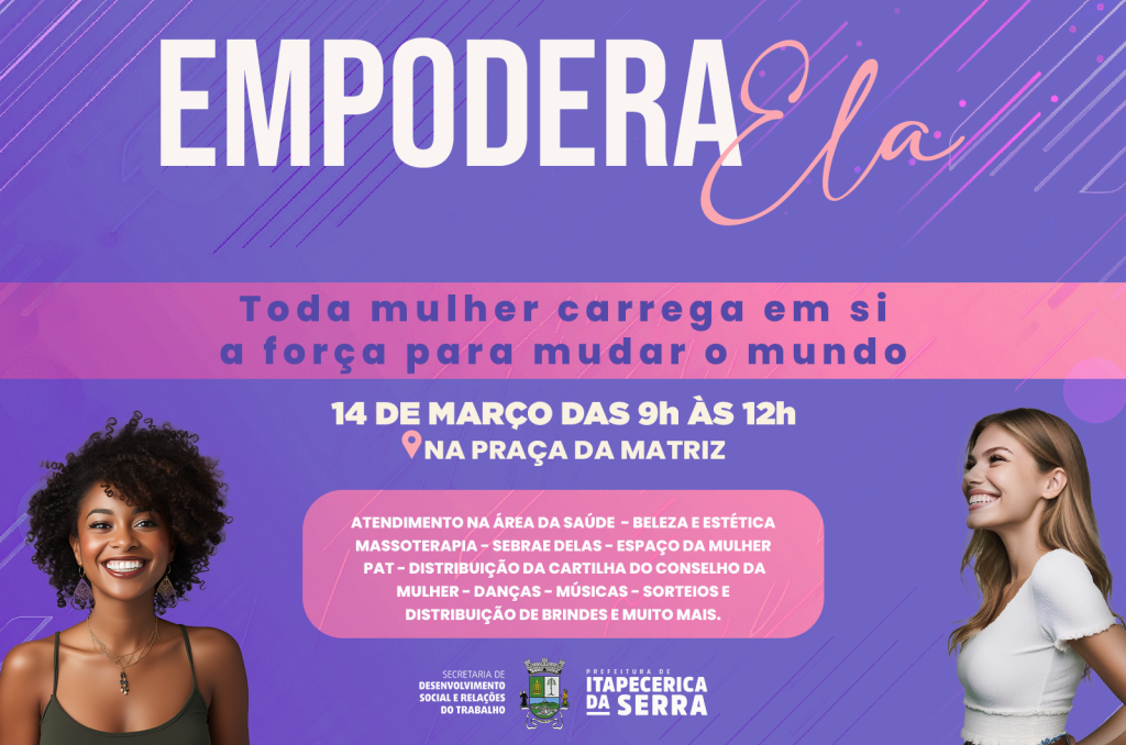 “Empodera Ela” oferece serviços e atividades para mulheres no Largo da Matriz em Itapecerica da Serra