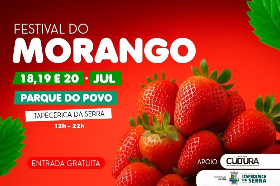 Festival do Morango e Festa Julina agitam Parque do Povo neste final de semana em Itapecerica da Serra
